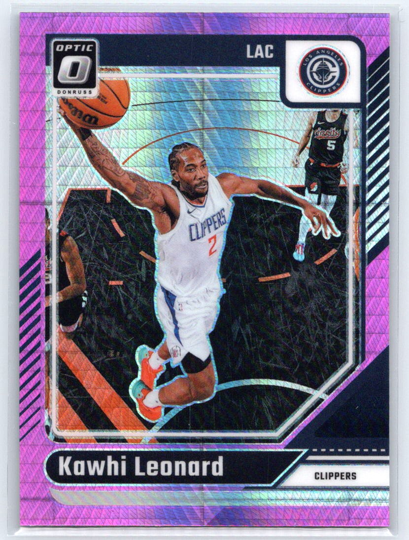 2024-25 Donruss Optic #141 Kawhi Leonard Hyper Pink