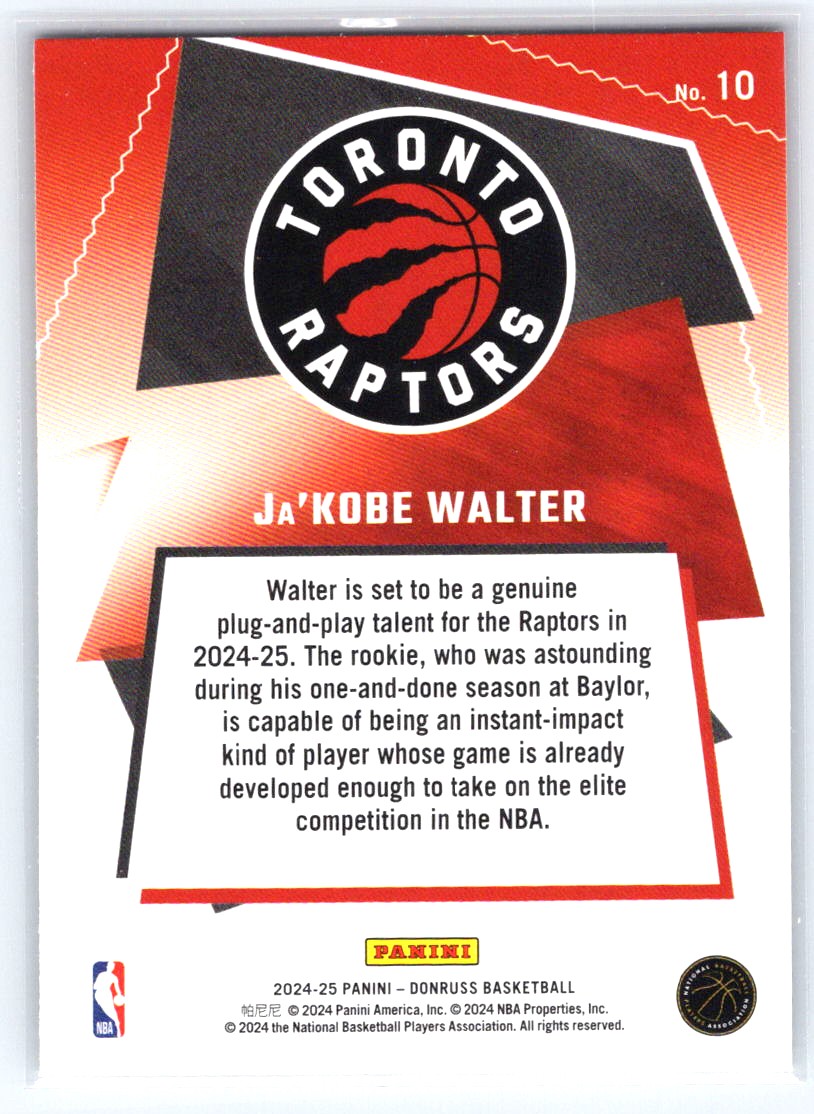 2024-25 Donruss #10 Ja'Kobe Walter Great X-Pectations