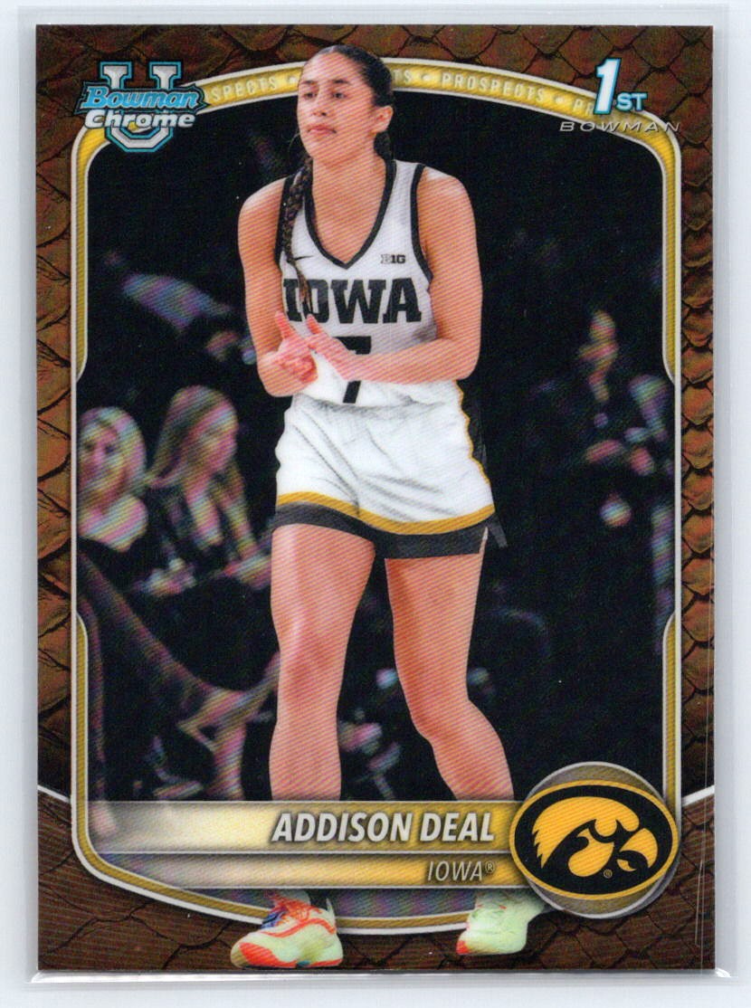 2025-26 Bowman #BCP-50 Addie Deal Chrome Prospects Reptilian Refractor