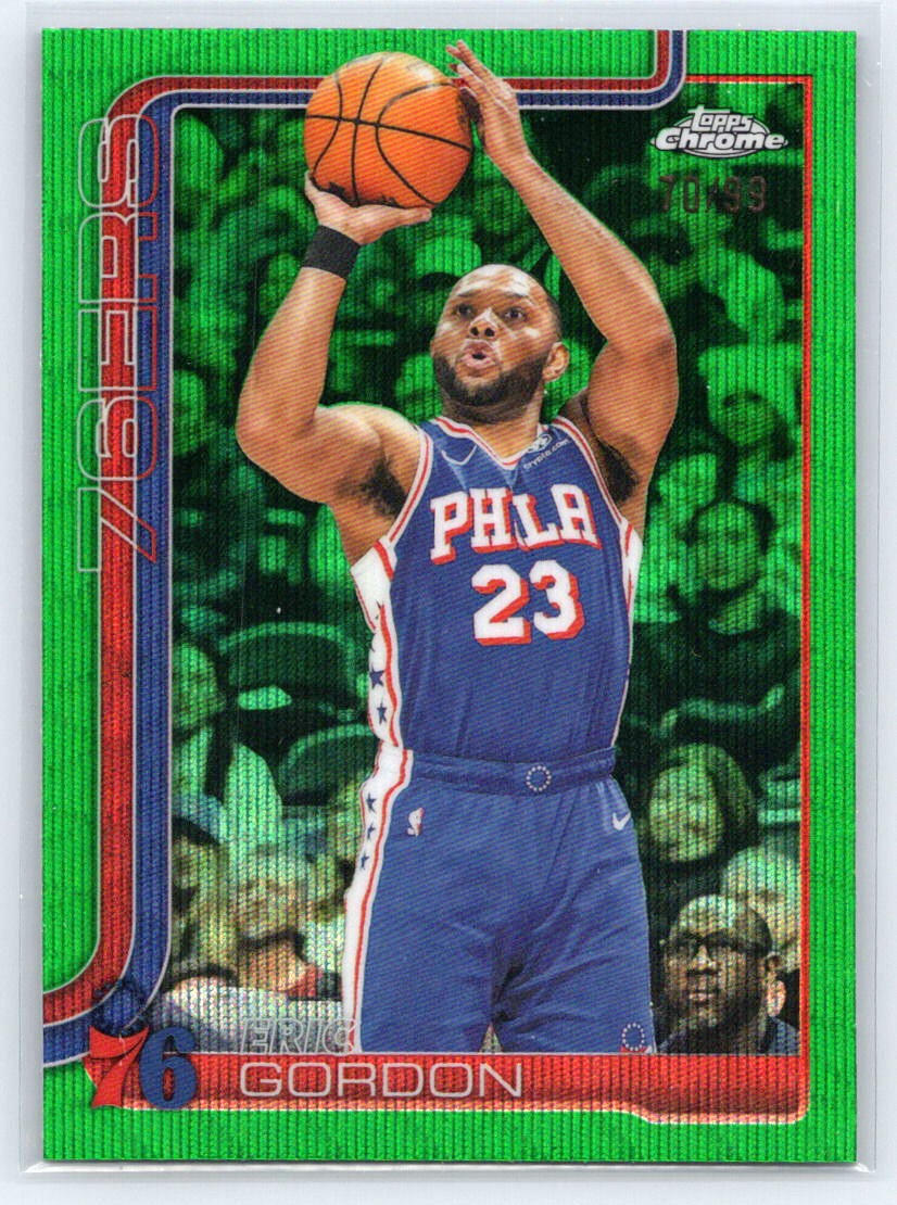 2025-26 Topps Chrome #184 Eric Gordon Green Wave Refractor #/99