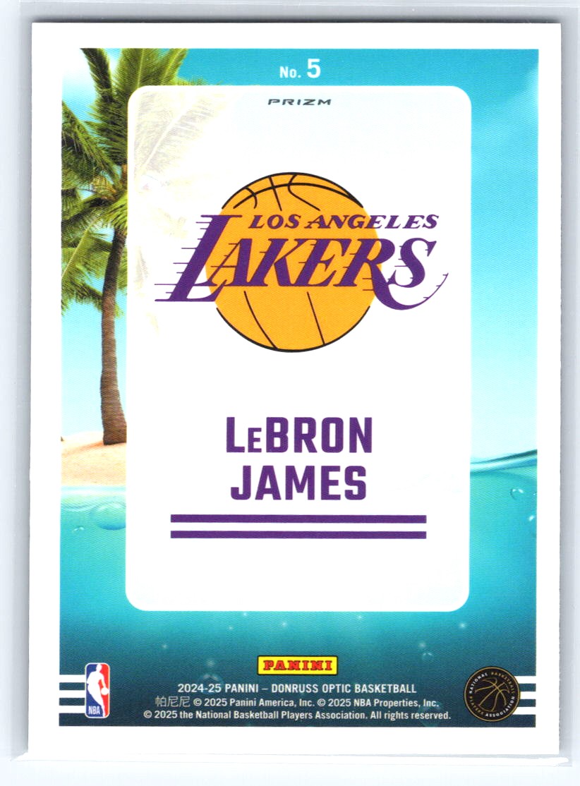 2024-25 Donruss Optic #5 LeBron James Splash! Purple