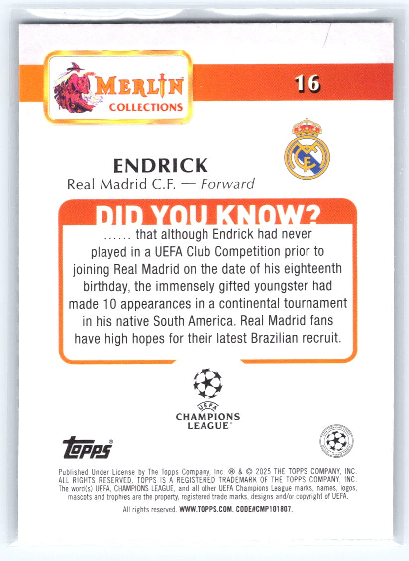 2024-25 Merlin UEFA Club Competitions #16 Endrick