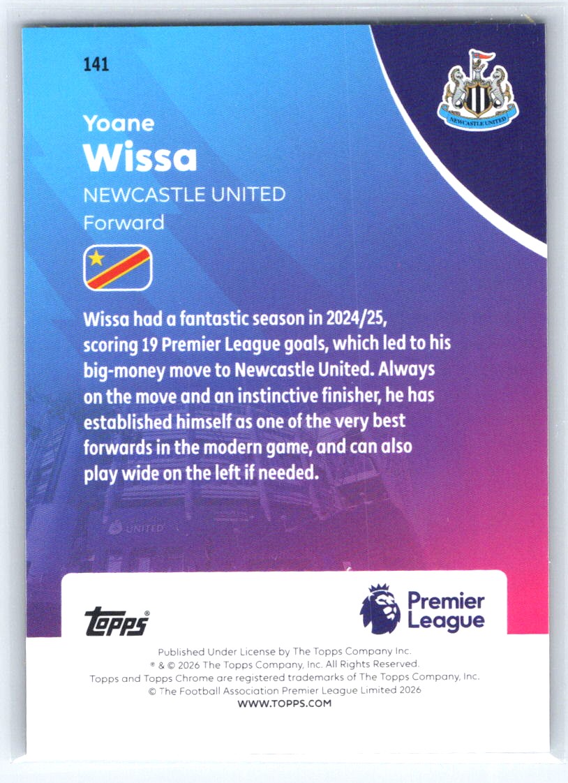 2025-26 Topps Chrome Premier League #141 Yoane Wissa Prism Refractor