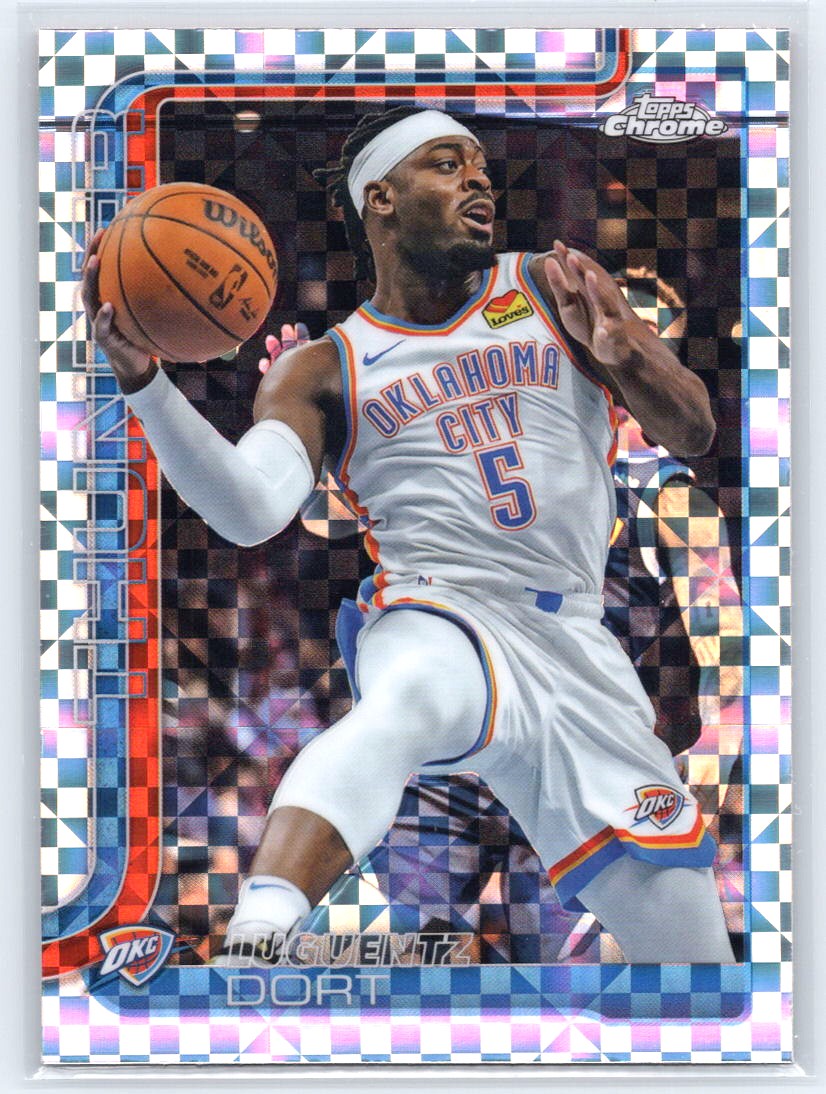 2025-26 Topps Chrome #177 Luguentz Dort X-Fractor