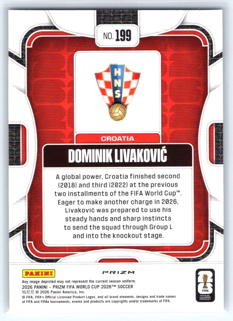 2026 Panini Prizm FIFA World Cup #199 Dominik Livakovic Wave