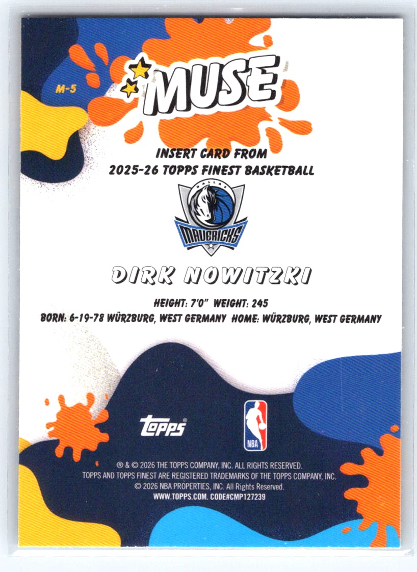 2025-26 Finest #M-5 Dirk Nowitzki Muse