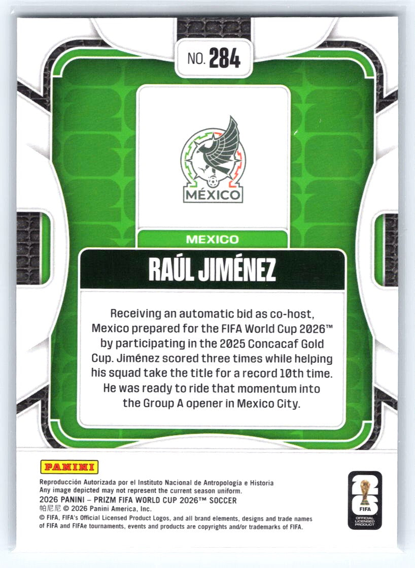 2026 Panini Prizm FIFA World Cup #284 Raul Jimenez