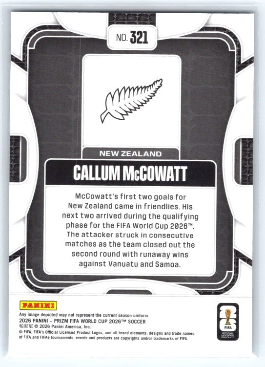 2026 Panini Prizm FIFA World Cup #321 Callum McCowatt