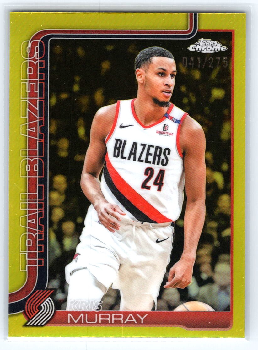 2025-26 Topps Chrome #217 Kris Murray Yellow Refractor #/275