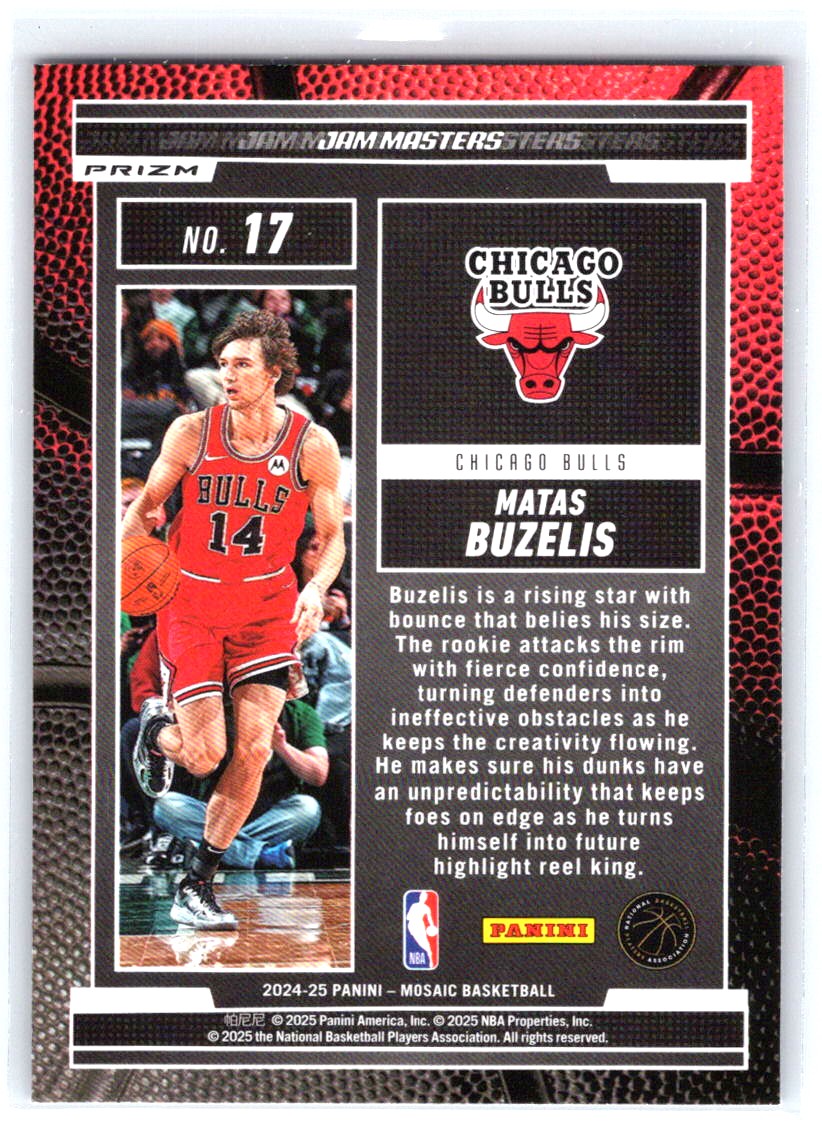 2024-25 Panini Mosaic #17 Matas Buzelis Jam Masters Mosaic