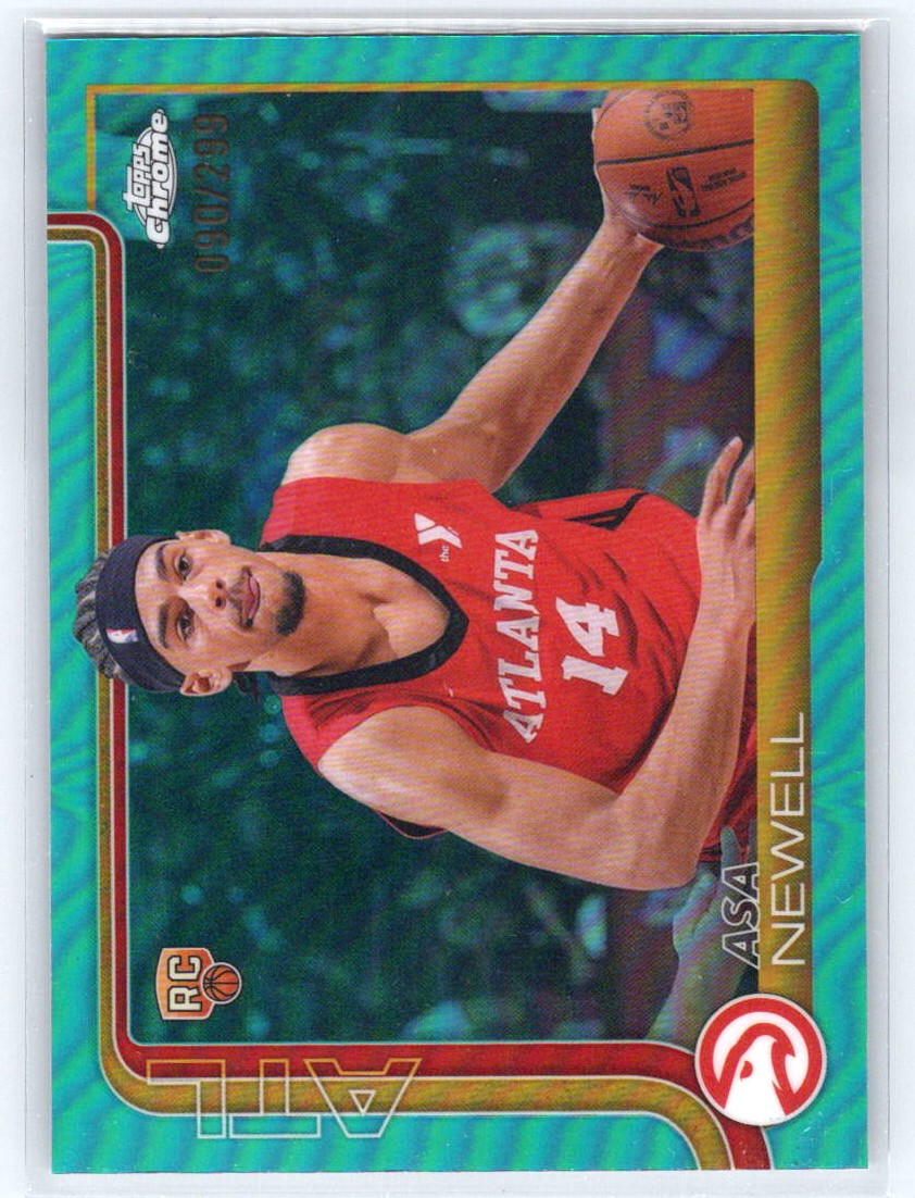 2025-26 Topps Chrome #273 Asa Newell Teal Refractor #/299