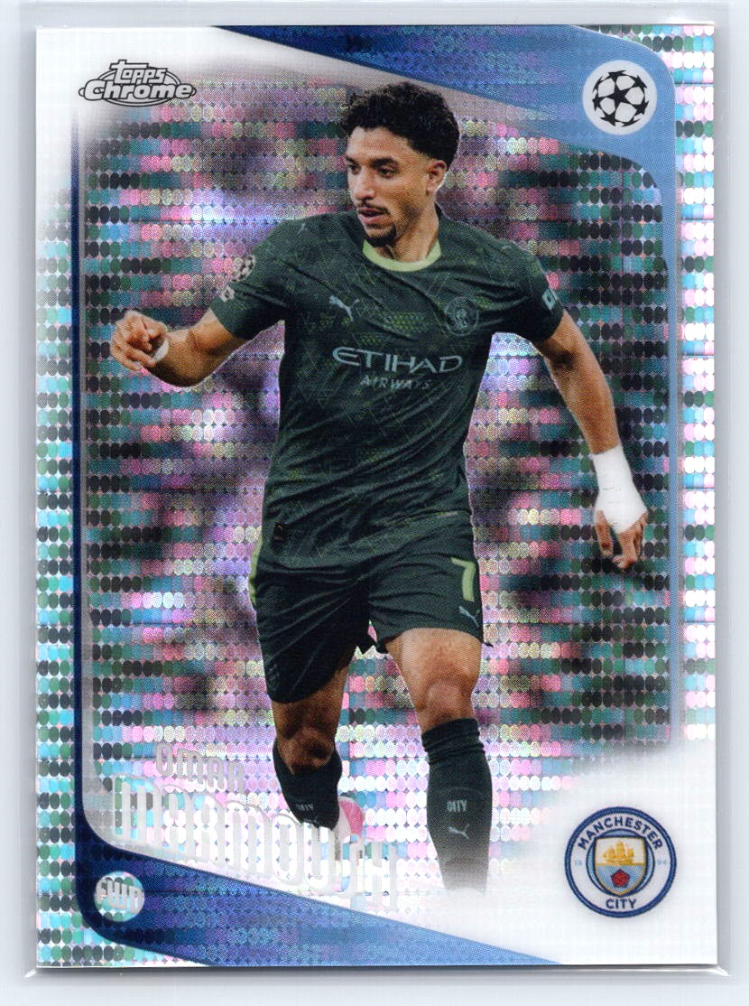 2025-26 Topps Chrome UEFA Club Competitions #80 Omar Marmoush Pulsar Refractor