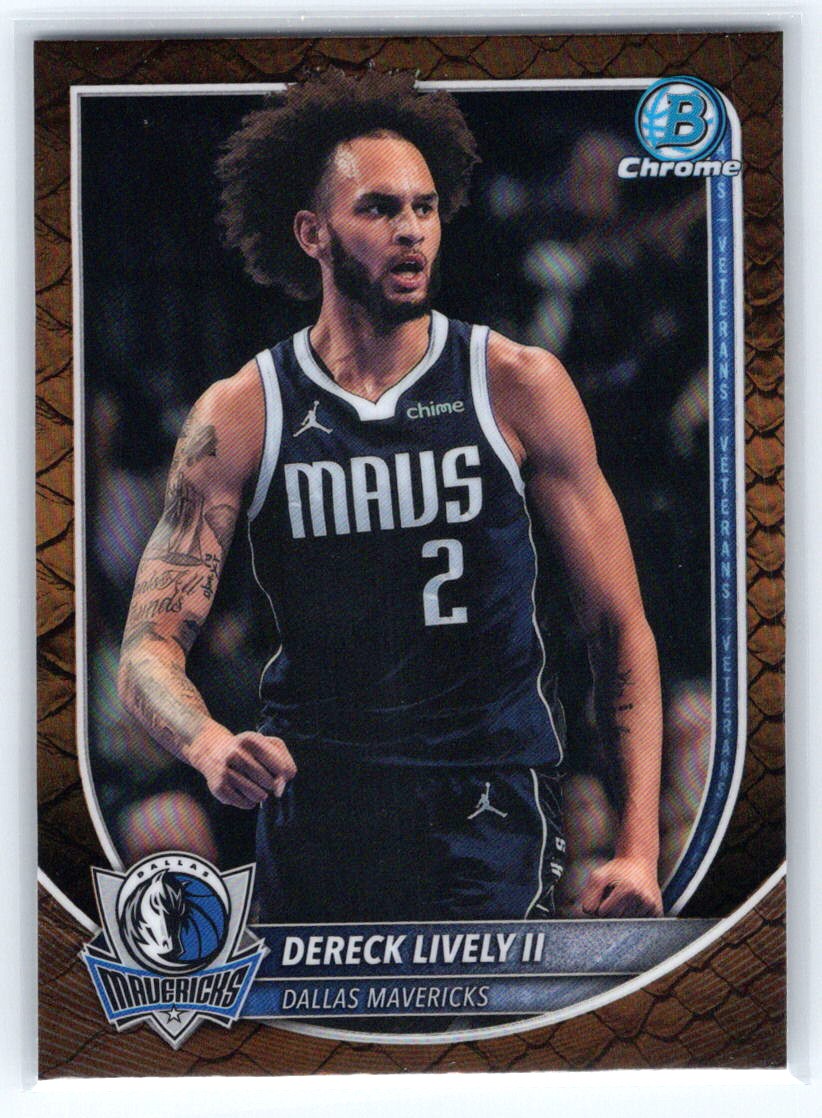2025-26 Bowman #BCV-198 Dereck Lively II Chrome Reptilian Refractors
