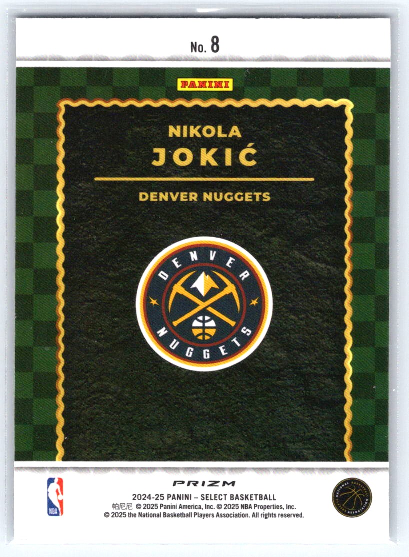 2024-25 Panini Select #8 Nikola Jokic Score Select Throwback