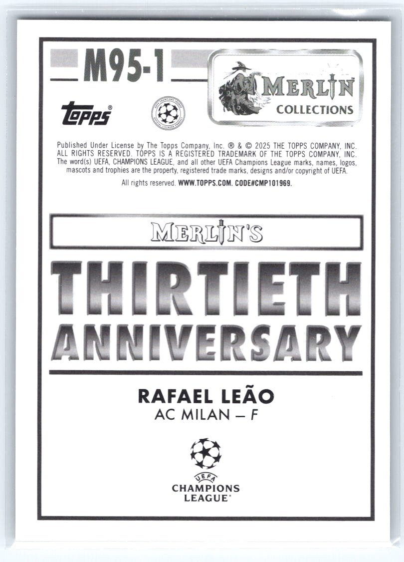 2024-25 Merlin UEFA #M95-1 Rafael Leão Merlin 1995 30th Anniversary