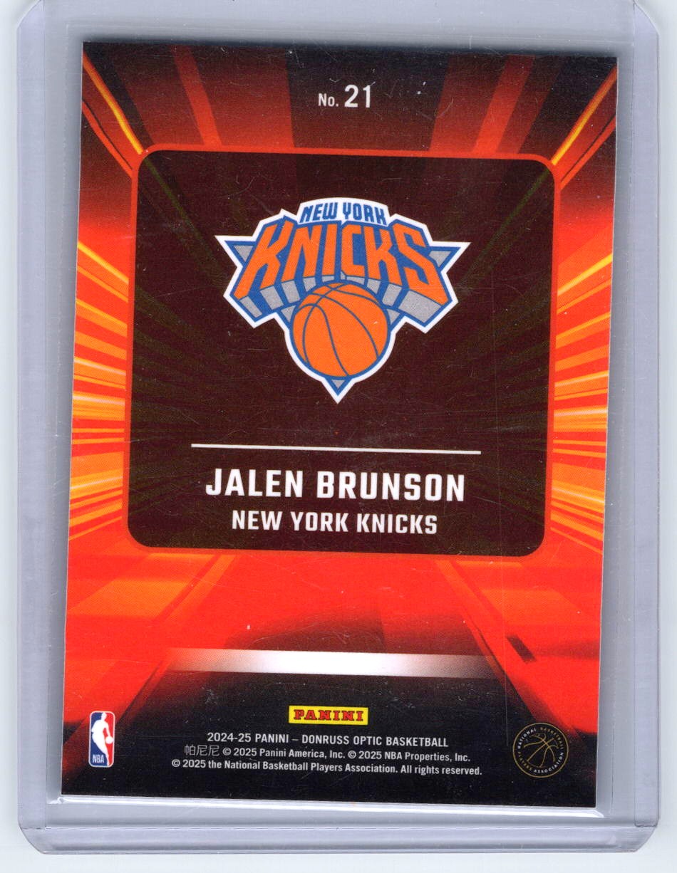 2024-25 Donruss Optic #21 Jalen Brunson Express Lane