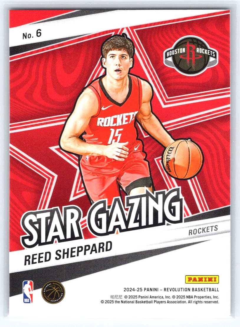 2024-25 Panini Revolution #6 Reed Sheppard Star Gazing