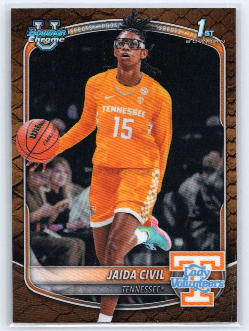 2025-26 Bowman #BCP-74 Jaida Civil Chrome Prospects Reptilian Refractor