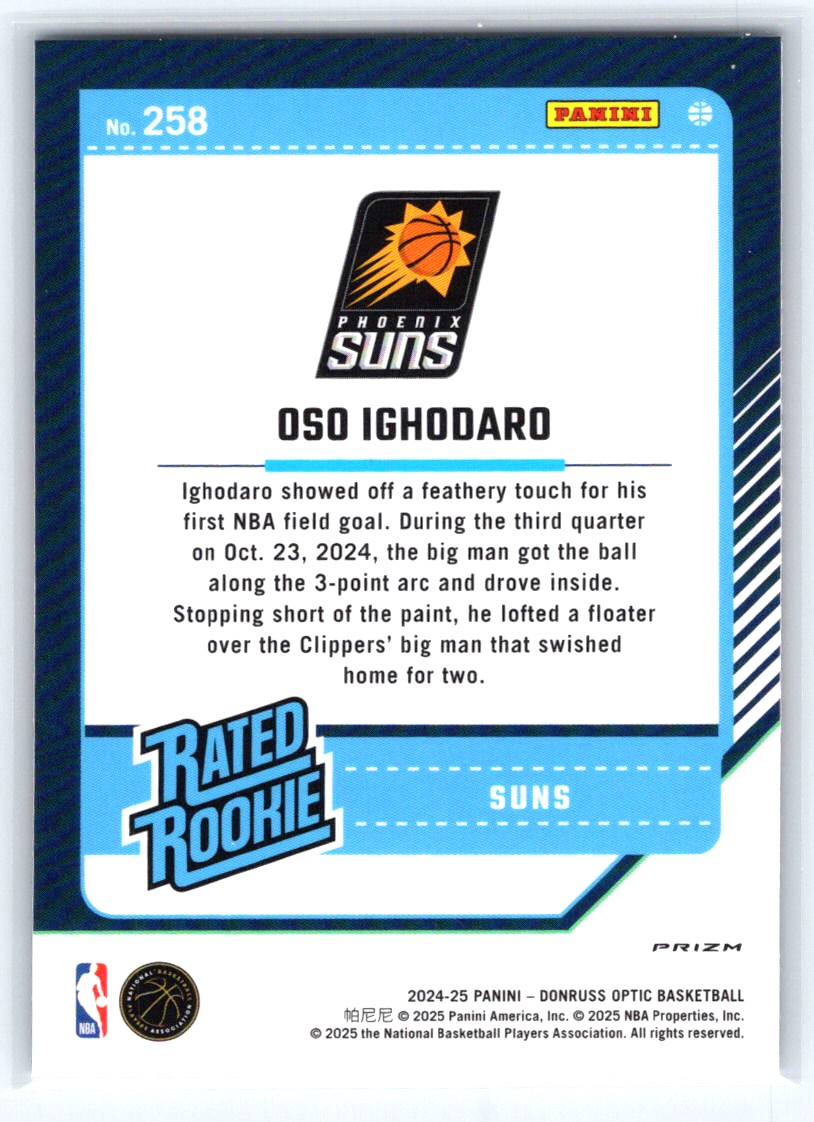 2024-25 Donruss Optic #258 Oso Ighodaro Holo