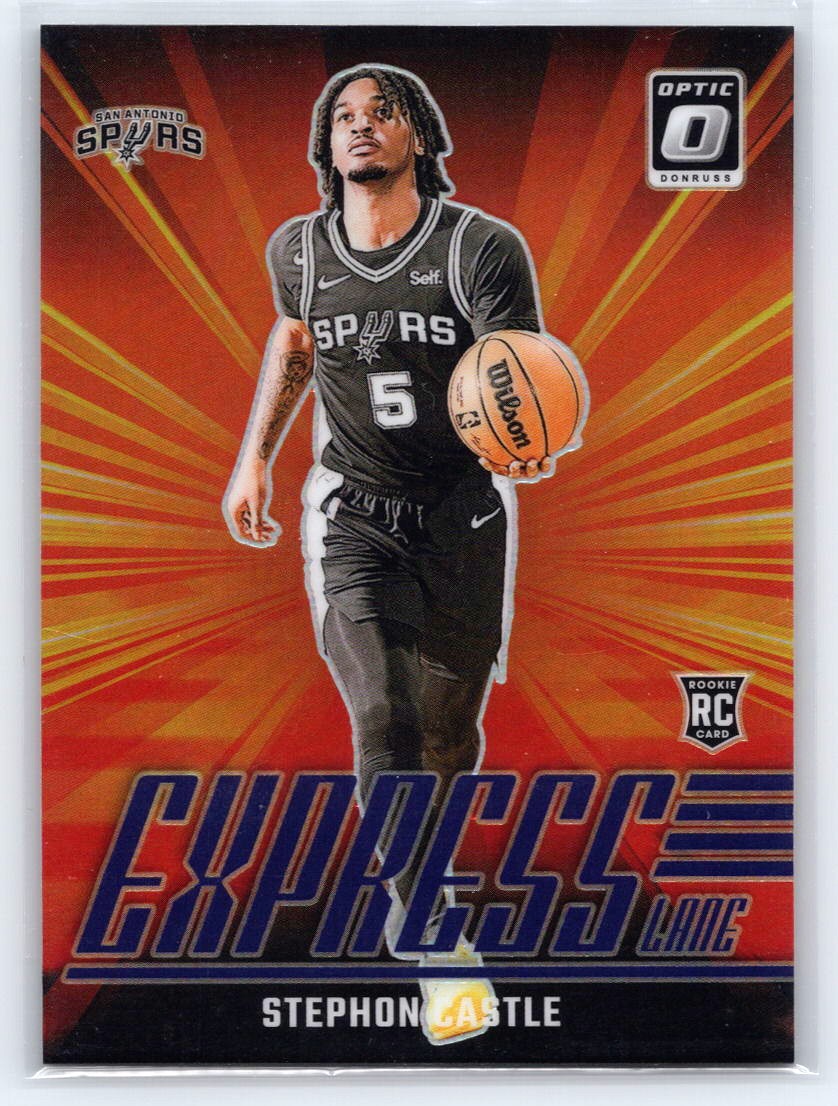2024-25 Donruss Optic #1 Stephon Castle Express Lane Purple