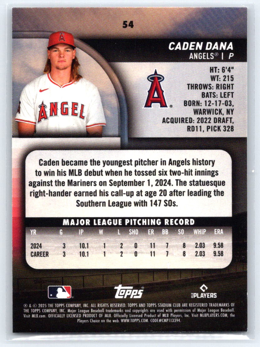 2025 Stadium Club #54 Caden Dana