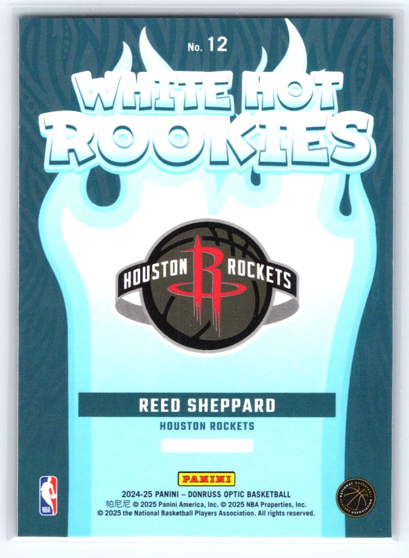 2024-25 Donruss Optic #12 Reed Sheppard White Hot Rookies
