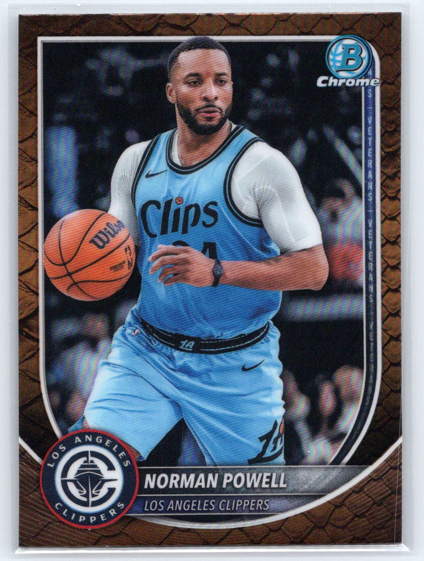 2025-26 Bowman #BCV-192 Norman Powell Chrome Reptilian Refractors