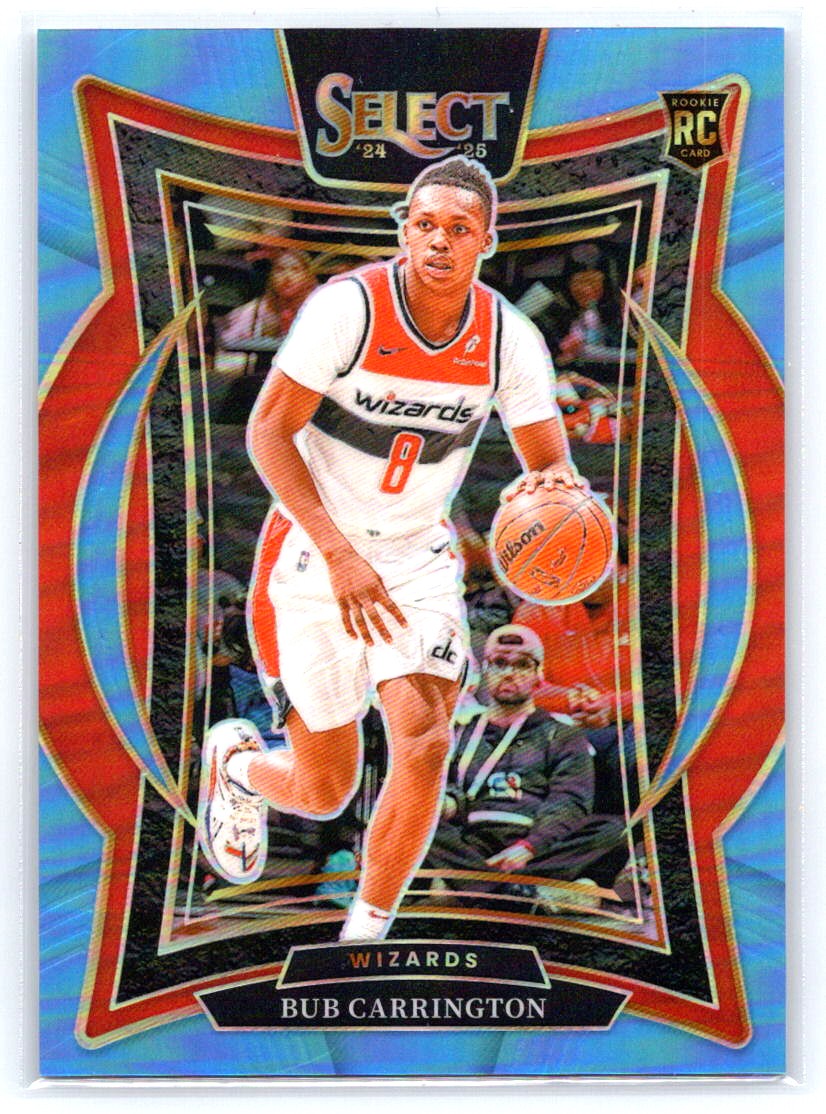 2024-25 Panini Select #81 Bub Carrington Light Blue Prizm #/299