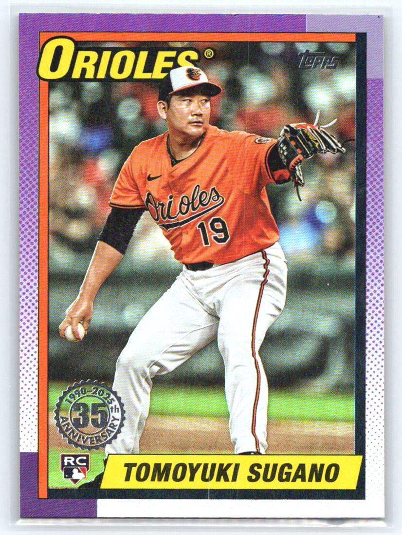 2025 Topps Update #U90-18 Tomoyuki Sugano 1990 Topps Baseball 35th Anniversary