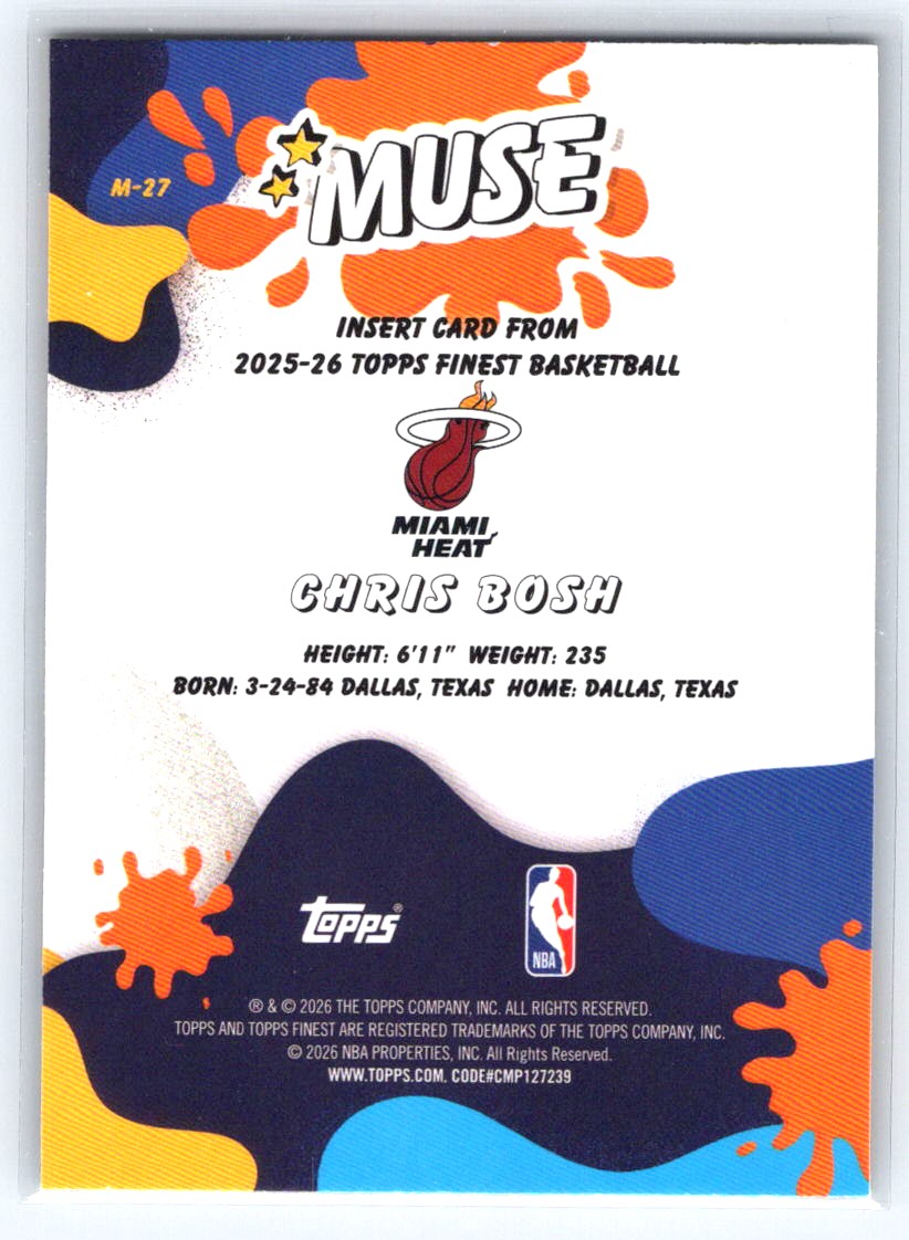 2025-26 Finest #M-27 Chris Bosh Muse Geometric Refractor