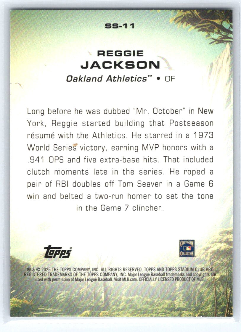 2025 Stadium Club #SS-11 Reggie Jackson Savage Sluggers