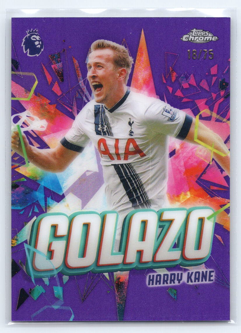 2025-26 Topps Chrome Premier #GZ-16 Harry Kane Golazo Purple #/75