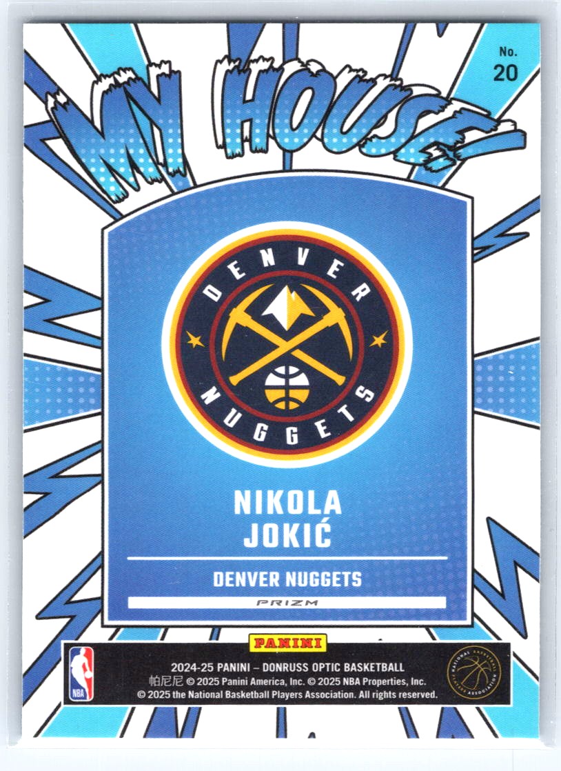 2024-25 Donruss Optic #20 Nikola Jokic My House Holo