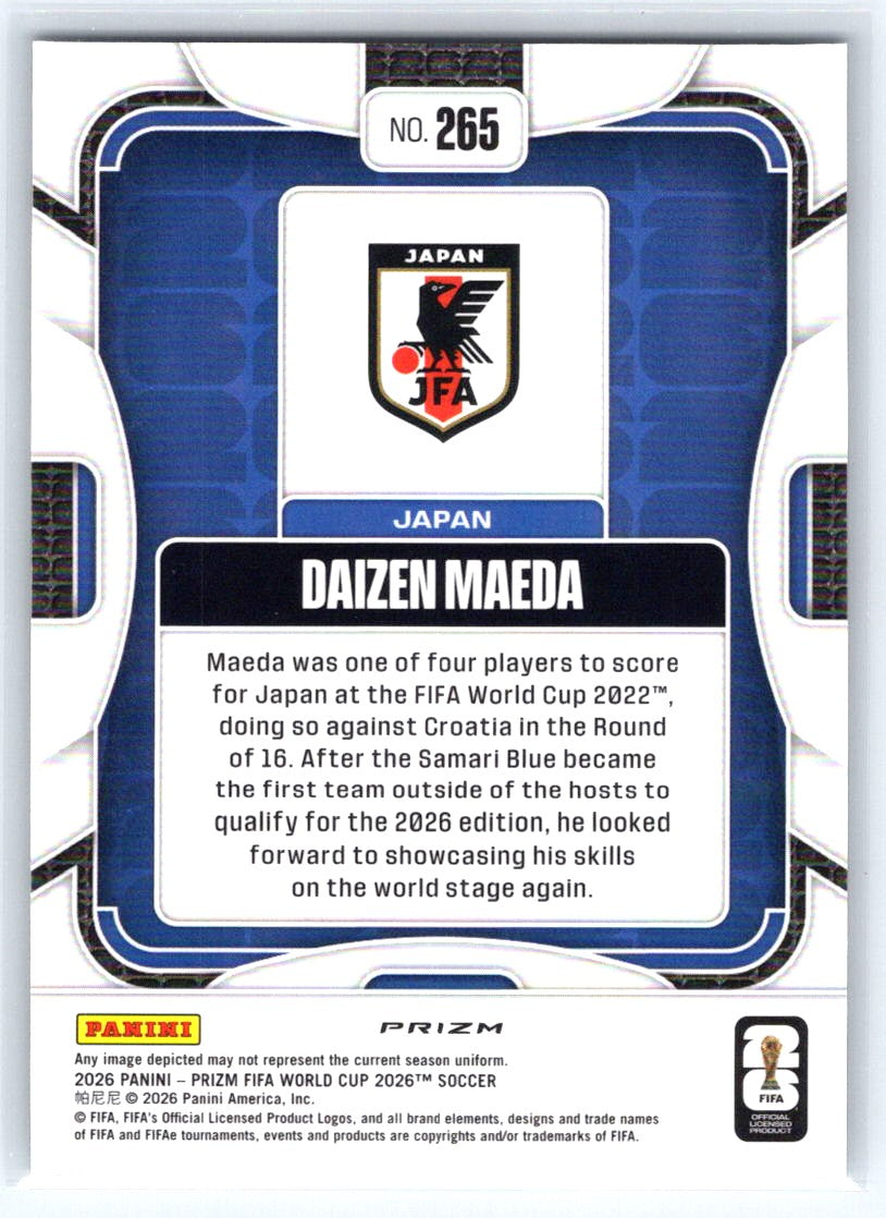 2026 Panini Prizm FIFA World Cup #265 Daizen Maeda Wave