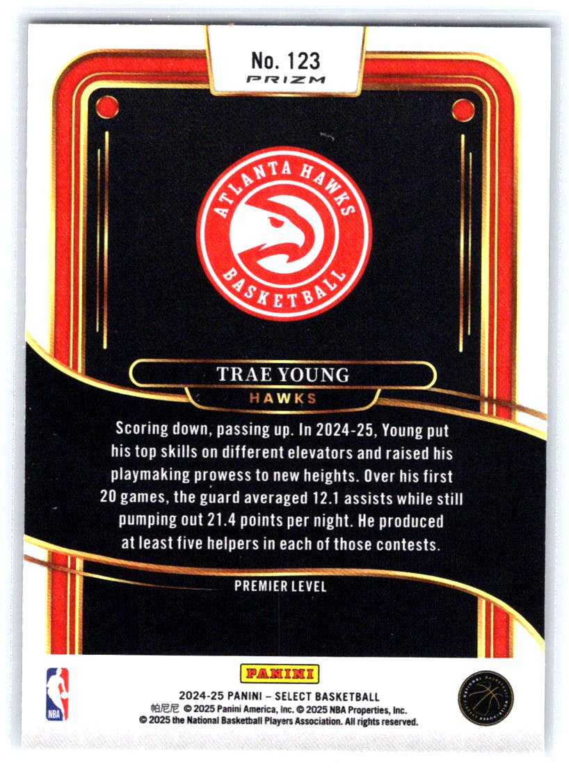 2024-25 Panini Select #123 Trae Young Scope Prizm