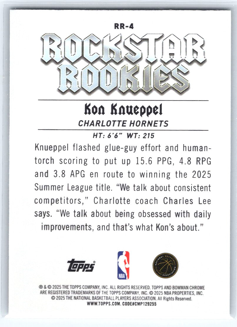 2025-26 Bowman #RR-4 Kon Knueppel Rockstar Rookies