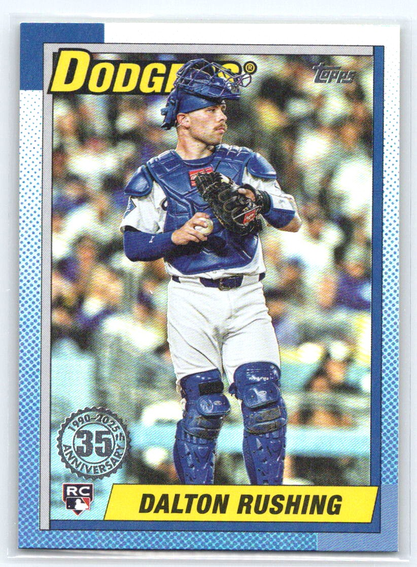2025 Topps Update #U90-5 Dalton Rushing 1990 Topps Baseball 35th Anniversary