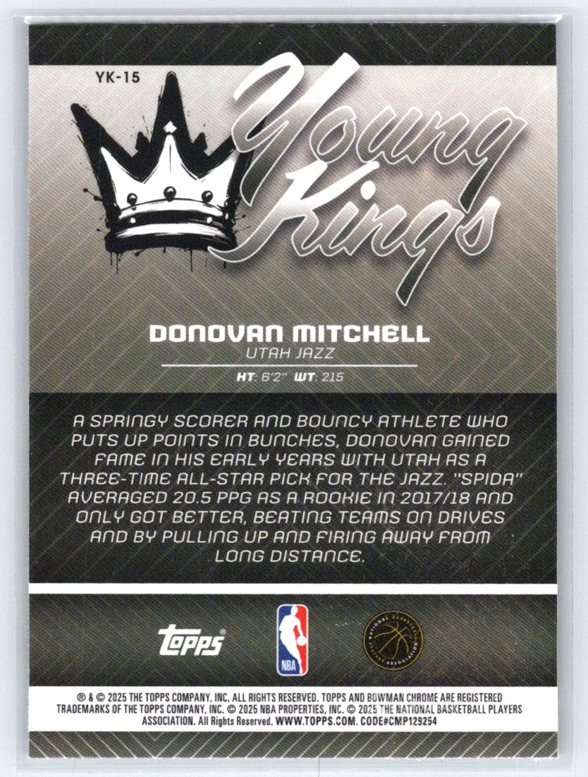 2025-26 Bowman #YK-15 Donovan Mitchell Young Kings