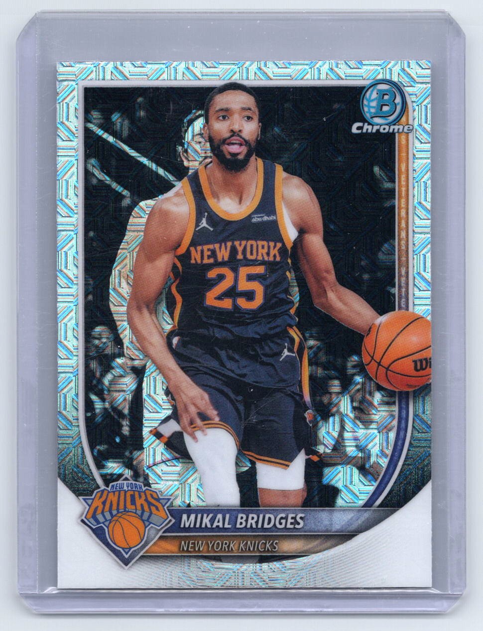 2025-26 Bowman #BCV-152 Mikal Bridges Chrome Mojo Refractors