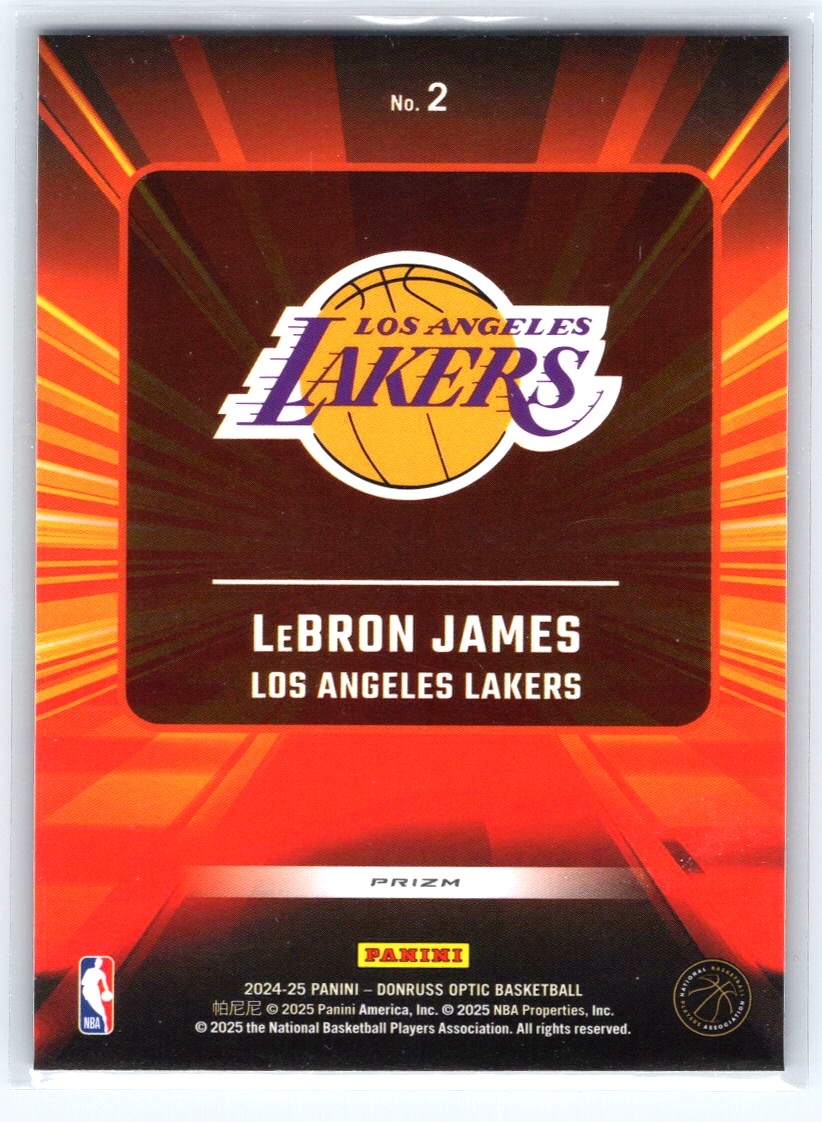 2024-25 Donruss Optic #2 LeBron James Express Lane Purple