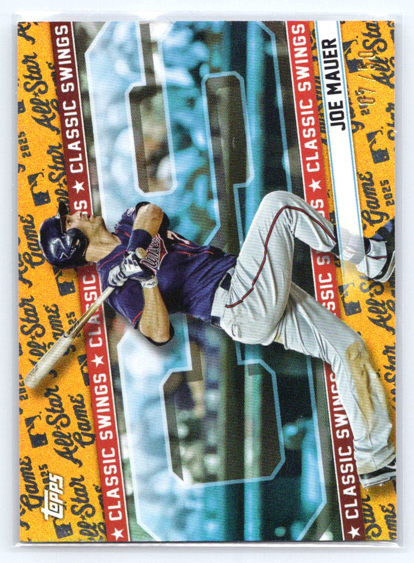 2025 Topps All-Star Game #CS-24 Joe Mauer Classic Swings Gold #/50