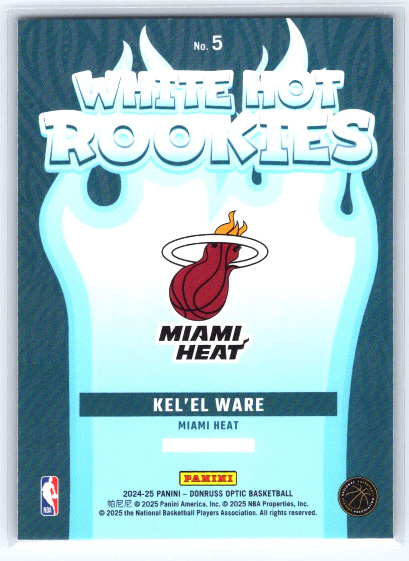 2024-25 Donruss Optic #5 Kel'el Ware White Hot Rookies