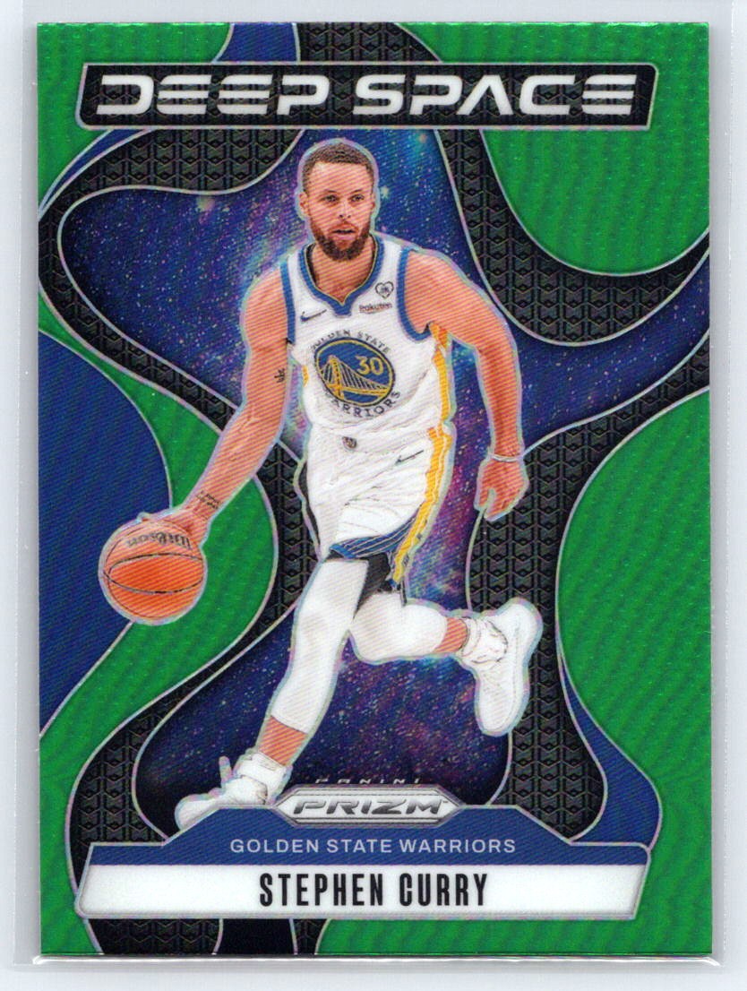 2024-25 Panini Prizm #10 Stephen Curry Deep Space Prizms Green