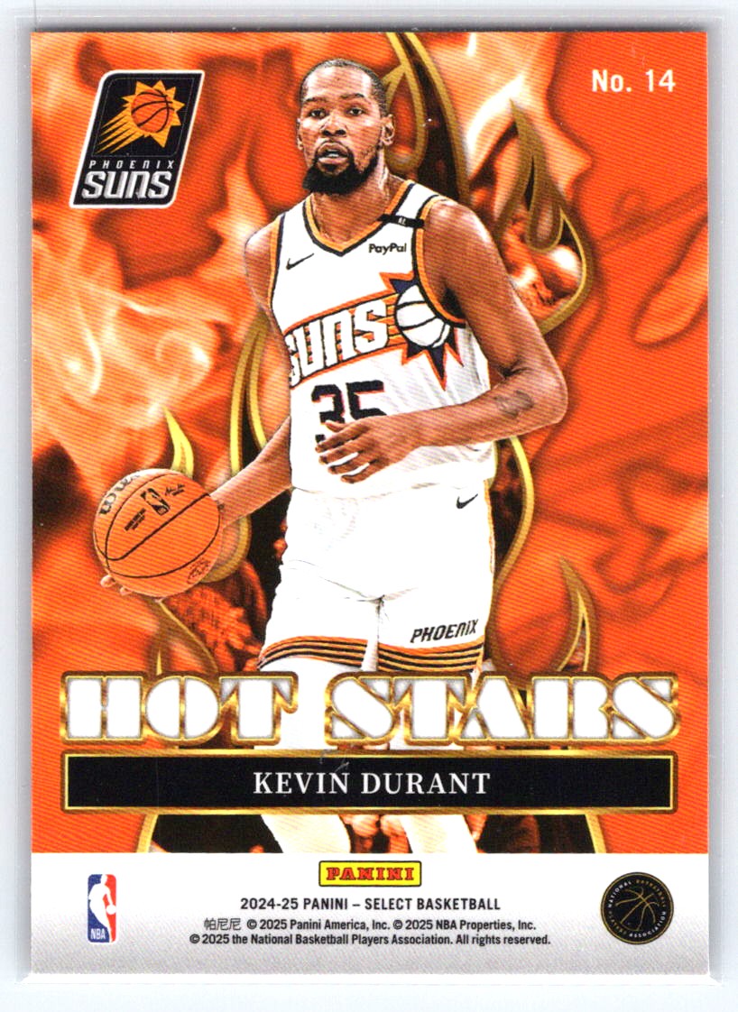 2024-25 Panini Select #14 Kevin Durant Hot Stars