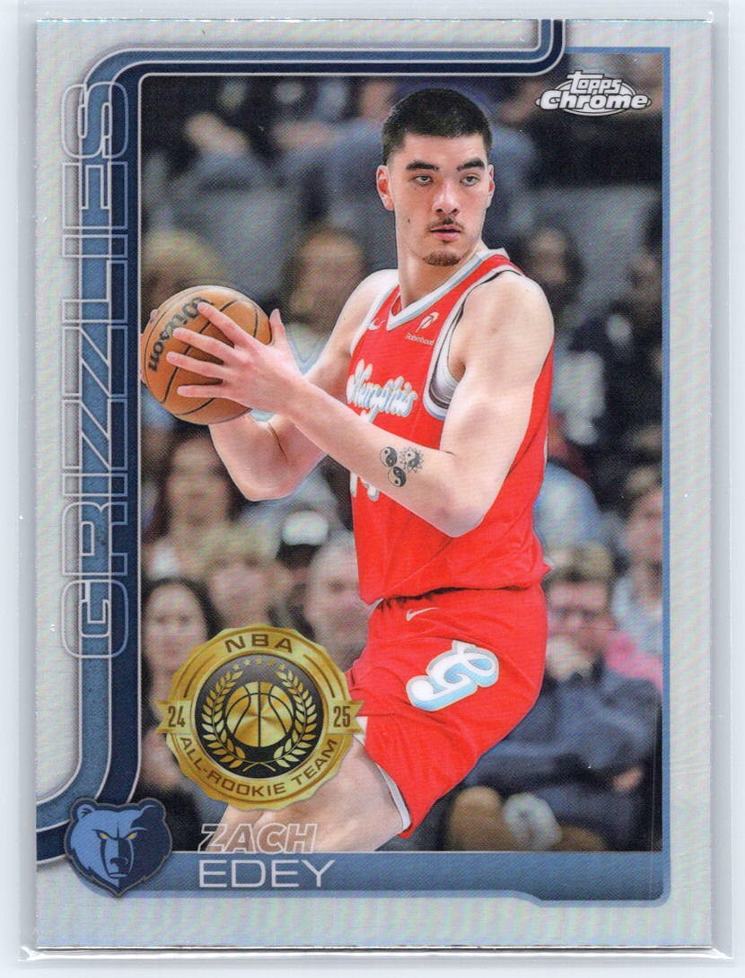 2025-26 Topps Chrome #128 Zach Edey Refractor