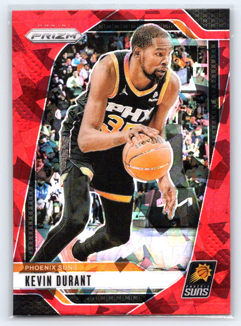2024-25 Panini Prizm #187 Kevin Durant Prizms Red Cracked Ice