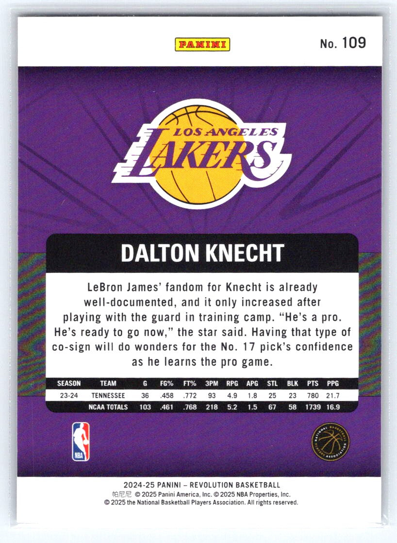 2024-25 Panini Revolution #109 Dalton Knecht