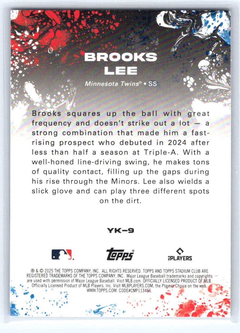 2025 Stadium Club #YK-9 Brooks Lee Yours for the Taking