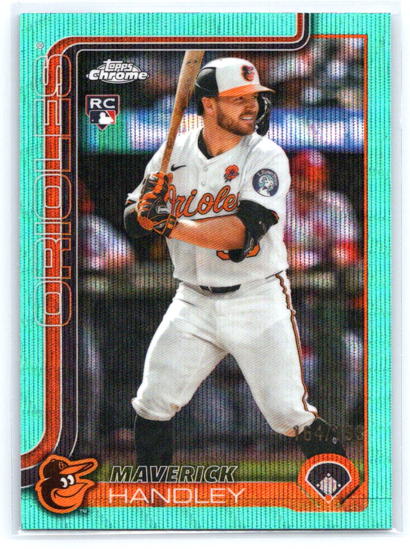 2025 Topps Chrome Update #USC58 Maverick Handley Aqua Refractors #/199