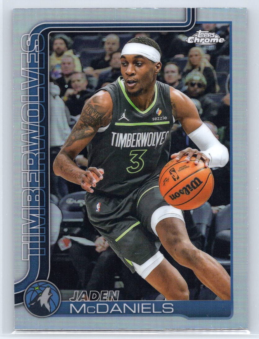 2025-26 Topps Chrome #176 Jaden McDaniels Refractor